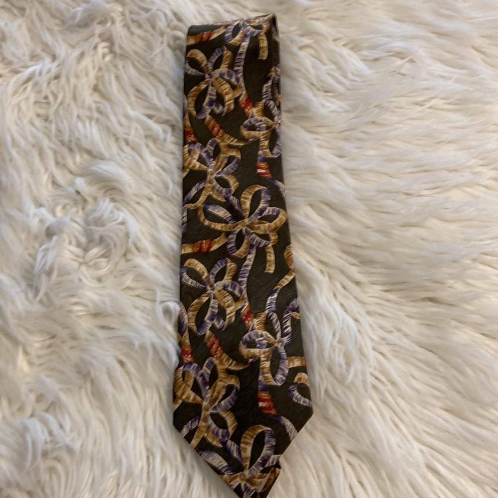 Vintage Valentino Man Tie excellent condition 100% silk made in Italy - Picture 7 of 9